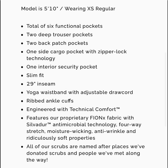 Small Figs jogger scrub pants - Picture 5 of 5